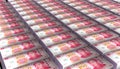 3D Pile of China 100 Renminbi Money banknote Royalty Free Stock Photo