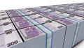 3D Pile of Congo Democratic Republic 200 Francs Money banknote