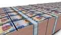 3D Pile of 100 Gambia Dalasi Money banknote