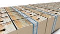 3D Pile of 50 Netherlands Gulde Money banknote
