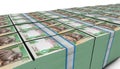 3D Pile of 10 Sri Lankan Rupee Money banknote