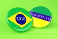 3d Pin Elections 2018. Brazil voting.