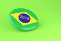 3d Pin Elections 2018. Brazil voting.