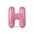 3D Pink Balloon Letter H Royalty Free Stock Photo