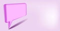 3d pink chat baloon icon with soft gradient pink white background 3d purple chat bubble Royalty Free Stock Photo