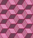 3d pink cubes with ornament seamless