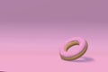 3D pink donut with backdrop