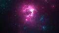 3d pink nebula space scene