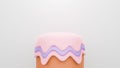 3d pink podium background abstract candy dessert. Pastel ice cream on white background. Creative ideas minimal summer food design