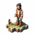 3d Pixel Art Of Noah In Rustic Realism Style