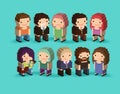 3d Pixel People Royalty Free Stock Photo