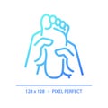 Blue gradient foot massage linear icon Royalty Free Stock Photo