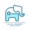 Editable pixel perfect blue Republican Party logo Royalty Free Stock Photo