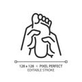 2D customizable foot massage black linear icon Royalty Free Stock Photo