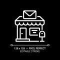2D editable thin line post office icon Royalty Free Stock Photo