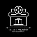 2D editable thin line theater icon