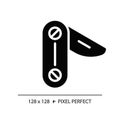 2D penknife simple glyph style black icon