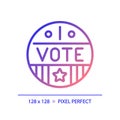Pixel perfect gradient icon with vote text