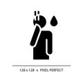 2D pixel perfect simple glyph style shame icon