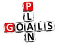 3D Plan Goals Crossword Royalty Free Stock Photo
