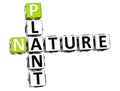 3D Plant Nature Crossword text Royalty Free Stock Photo