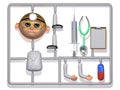 3d Plastic doctor construction kit