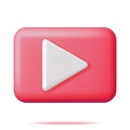 3D Play Button Isolated Royalty Free Stock Photo