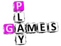 3D Play Games Crossword