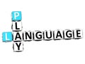 3D Play Language Crossword Royalty Free Stock Photo