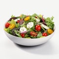 Ultra Realistic 4k Salad On White Background - 8k Hd