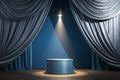 3D podium with blue background Royalty Free Stock Photo