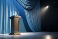 3D podium with blue background Royalty Free Stock Photo