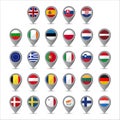 3D pointer with the flags of European Union Royalty Free Stock Photo