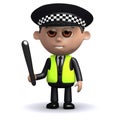 3d Police truncheon drawn Royalty Free Stock Photo