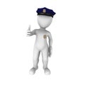 3d policeman thumbs up