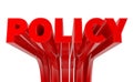 3D POLICY word on white background 3D rendering Royalty Free Stock Photo