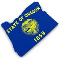 3d Political Map of Oregon
