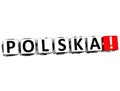 3D Polska Button Click Here Block Text