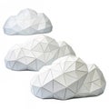 Polygon cloud isolated on white background Royalty Free Stock Photo