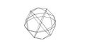 3D polygonal geometric wireframe object crystal 3d Royalty Free Stock Photo