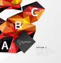 3d polygonal object triangles, abstract background Royalty Free Stock Photo