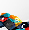 3d polygonal object triangles, abstract background Royalty Free Stock Photo