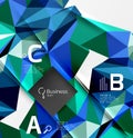3d polygonal object triangles, abstract background Royalty Free Stock Photo