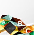 3d polygonal object triangles, abstract background Royalty Free Stock Photo