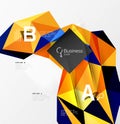 3d polygonal object triangles, abstract background Royalty Free Stock Photo