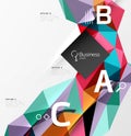3d polygonal object triangles, abstract background Royalty Free Stock Photo