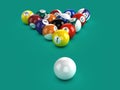 3d Pool balls and the white ball