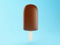 3d Popsicle on a light blue background. Royalty Free Stock Photo