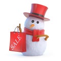 3d Posh snowman sale bag