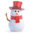 3d Posh snowman waves hello